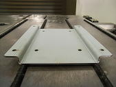 建築金物のボンデ板１．６ｍｍのレーザー切断＆ハット曲げ加工